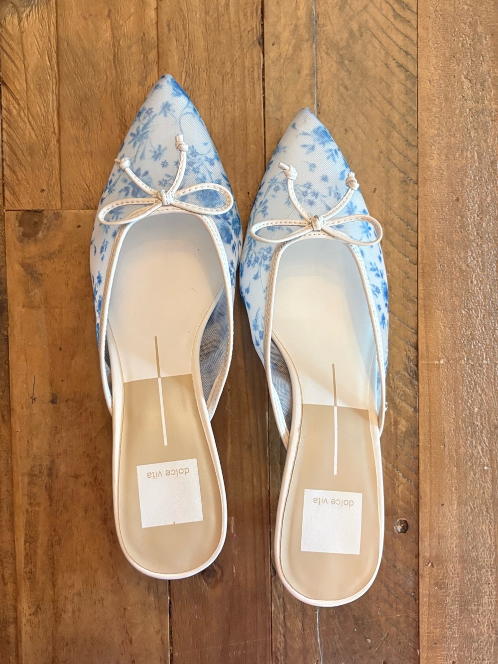 NIB Dolce Vita Cleo Blue Floral Mesh Mule - Size 6 - Picture 5 of 8